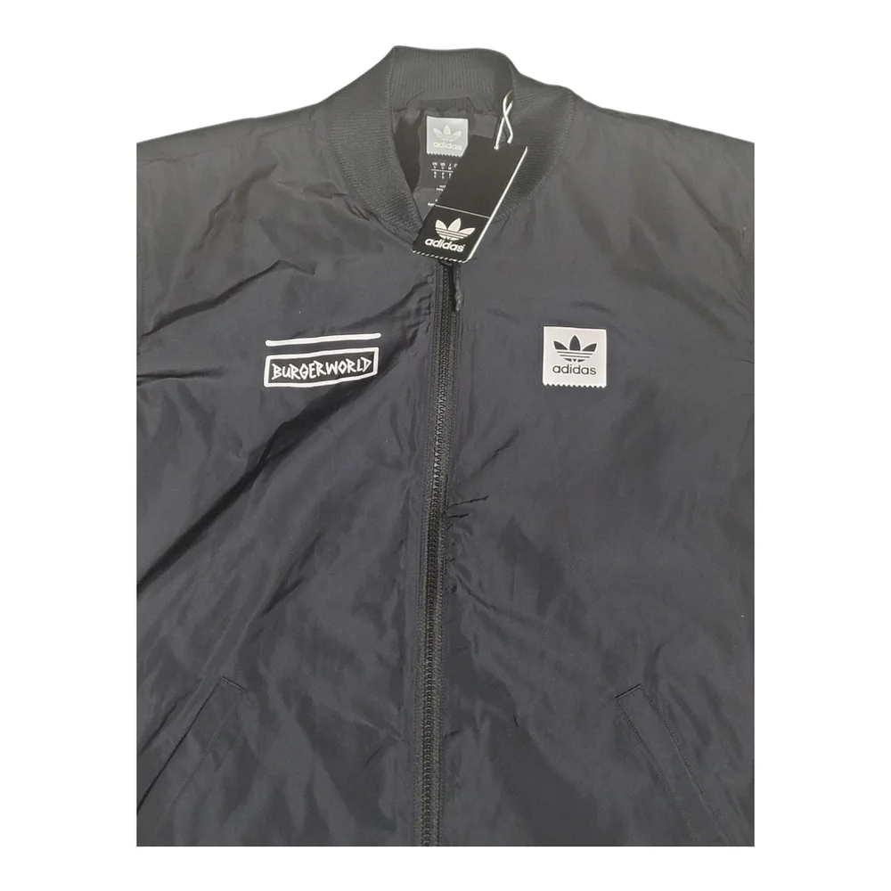 Adidas‎ Originals × Beavis Butthead BURGERWORLD Men Sz S Bomber Jacket Black MTV